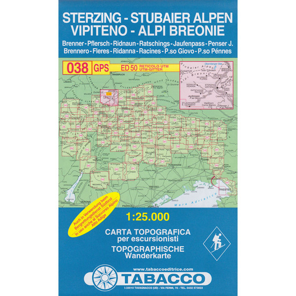  TABACCO 038 STERZING STUBAIER ALPEN - Wanderkarte