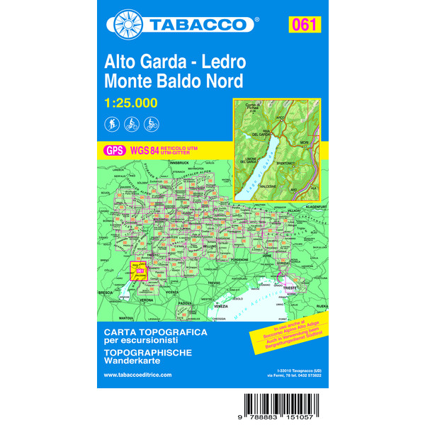TABACCO #61 ALTO GARDA - LEDRO Wanderkarte NOPUBLISHER