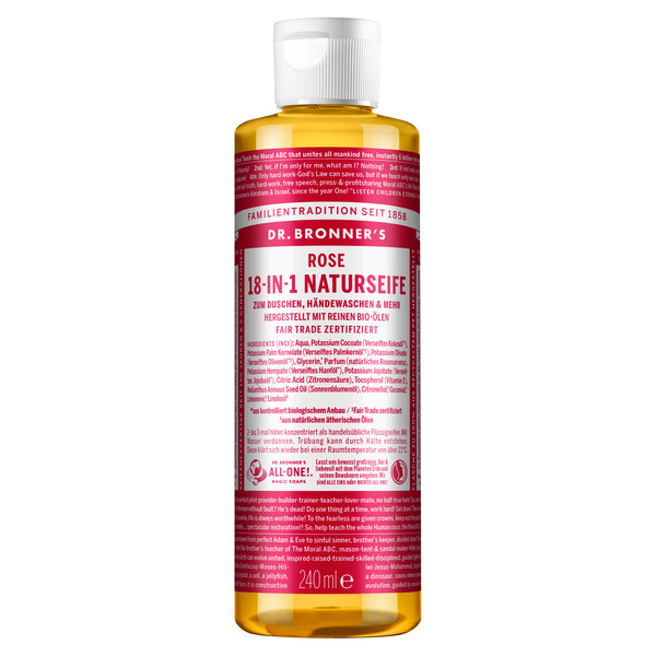 Dr. Bronner' s 18-IN-1 NATURSEIFE Outdoor Seife ROSE