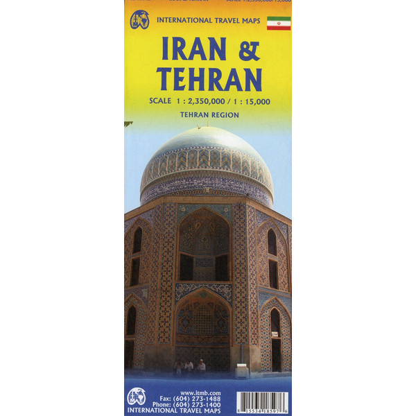 Iran & Tehran Travel Reference Map 1 : 2 350 000 / 1 : 15 000 Karte NOPUBLISHER