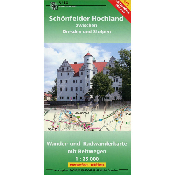 Schönfelder Hochland zwischen Dresden und Stolpen 1 : 25 000 Wanderkarte NOCOLOR