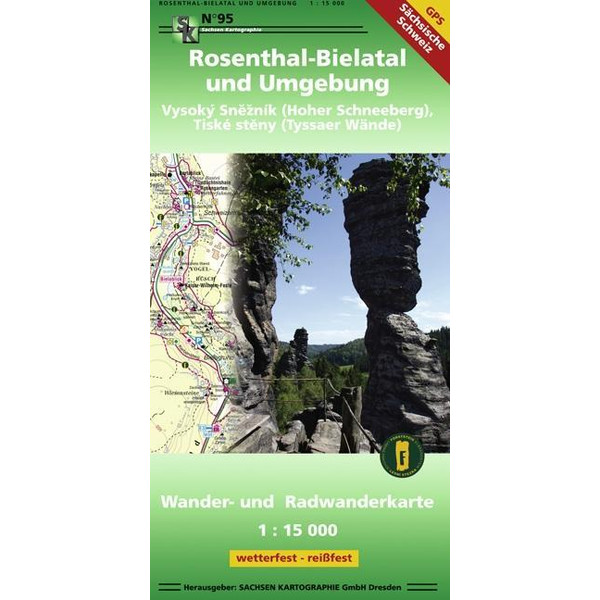 Rosenthal-Bielatal und Umgebung 1 : 15 000 Wanderkarte NOCOLOR
