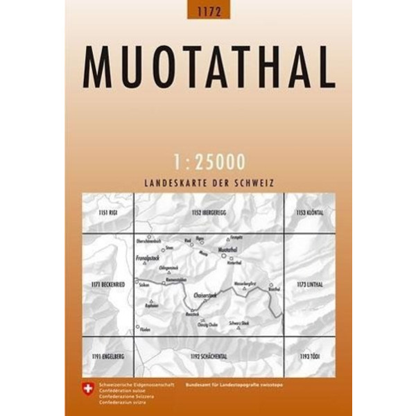 Swisstopo 1 : 25 000 Muotathal Wanderkarte NOPUBLISHER