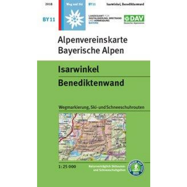  BY 11 Isarwinkel, Benediktenwand Alpenvereinskarte 1 : 25.000 - Wanderkarte