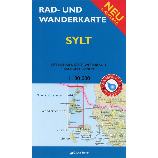 Rad- und Wanderkarte Sylt 1: 30 000 Wanderkarte NOPUBLISHER