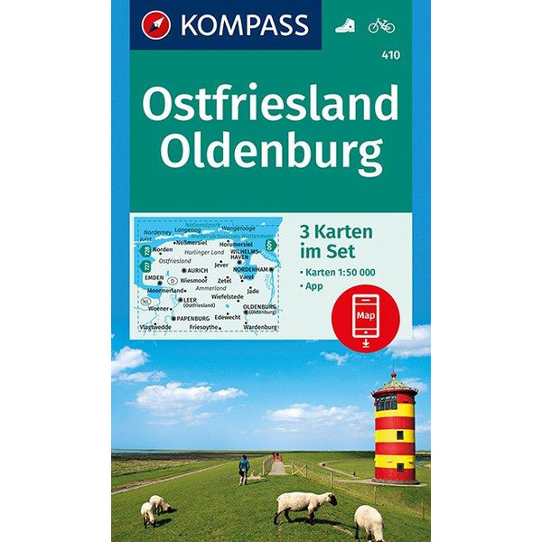 KOKA 410 OSTFRIESLAND, OLDENBURG Wanderkarte NOPUBLISHER