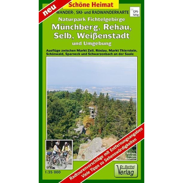 Wander- und Radwanderkarte Naturpark Fichtelgebirge, Münchberg, Selb, Weißenstadt und Umgebung 1 : 35 000 Wanderkarte NOPUBLISHER