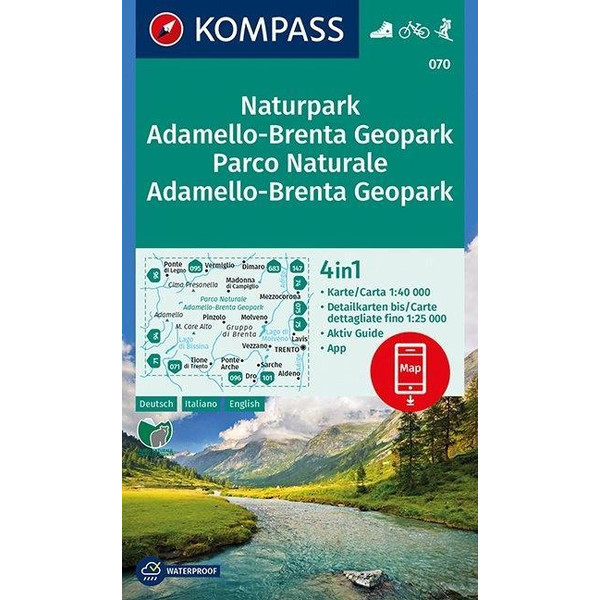 Naturpark Adamello-Brenta Geopark, Parco Naturale Adamello-Brenta Geopark 1:40 000 Wanderkarte NOPUBLISHER