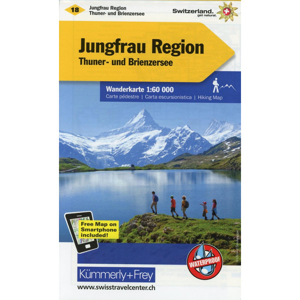 KuF Schweiz Wanderkarte 18 Jungfrau-Region 1 : 60 000 Wanderkarte NOPUBLISHER