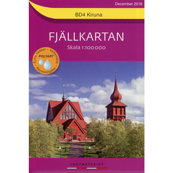 Fjällkartan 1 : 100 000 BD4 Kiruna Bergwanderkarte 1 : 100 000 Wanderkarte NOPUBLISHER