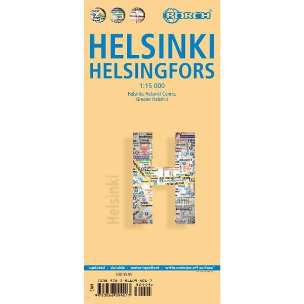  Helsinki, Borch Map - Straßenkarte