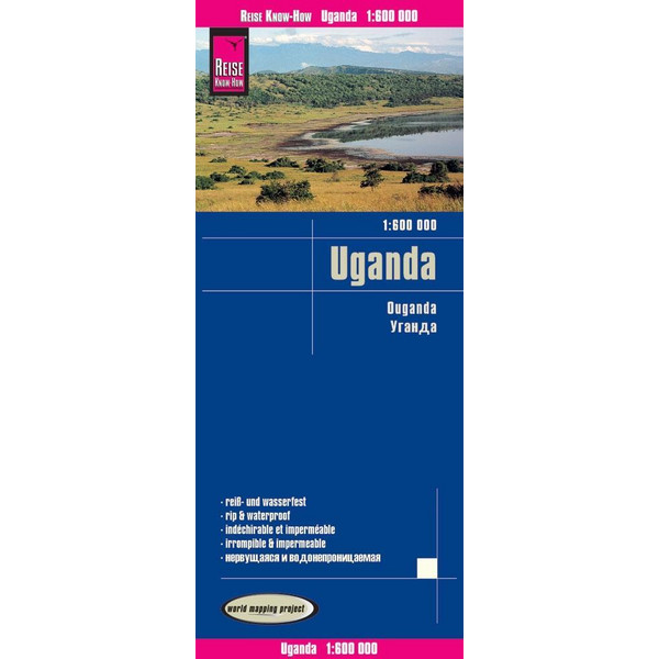  Reise Know-How Landkarte Uganda (1:600.000) - Straßenkarte