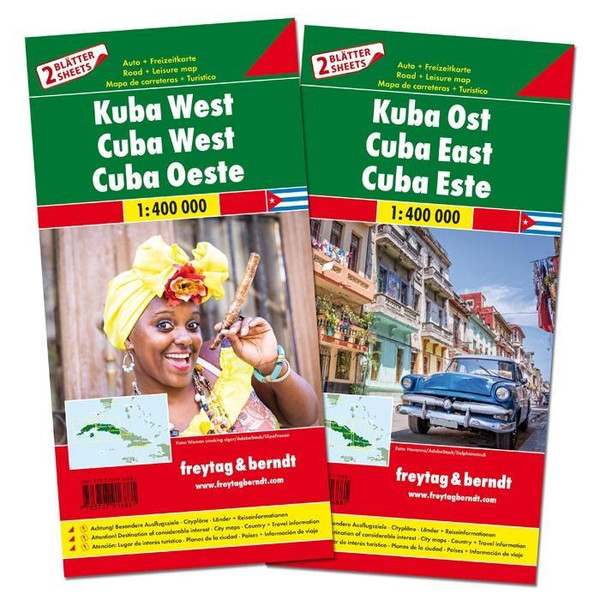 Kuba West und Ost, Autokarten Set 1:400.000 Straßenkarte NOPUBLISHER
