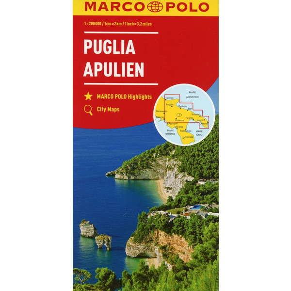 MARCO POLO Karte Italien 11. Apulien 1:200 000 Straßenkarte NOPUBLISHER
