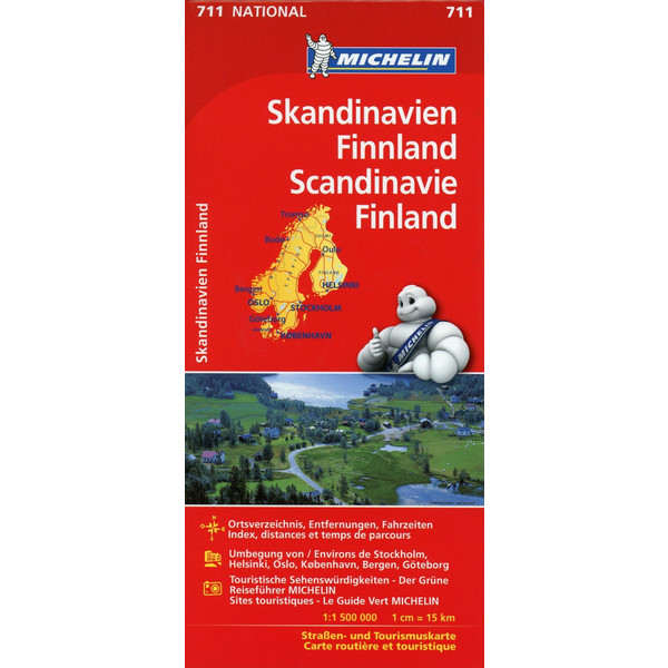 Michelin Skandinavien - Finnland 1 : 1 500 000 Straßenkarte NOPUBLISHER