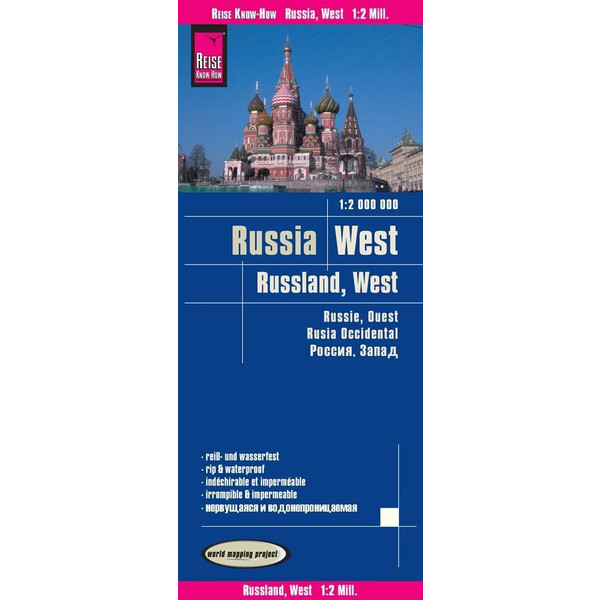Reise Know-How Landkarte Russland West  1 : 2.000 000 Straßenkarte NOPUBLISHER