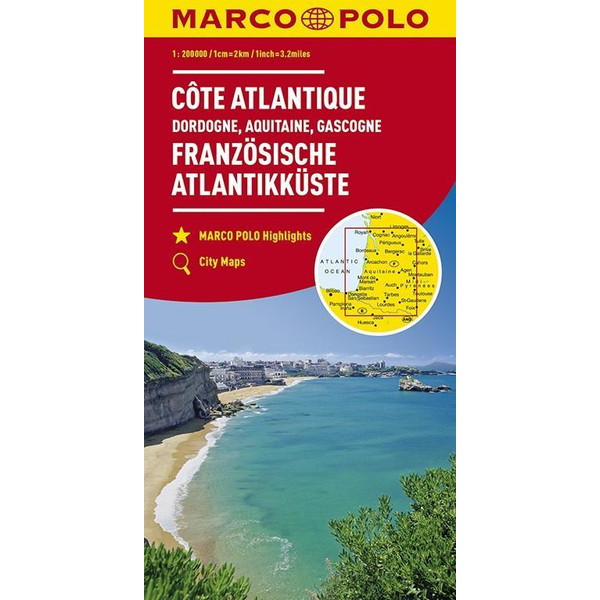 MARCO POLO Karte Frankreich Französische Atlantikküste 1:300 000 Straßenkarte NOPUBLISHER
