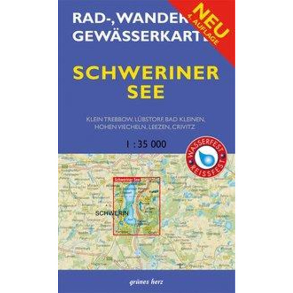 Schweriner See 1 : 35 000 Rad-, Wander- und Gewässerkarte Fahrradkarte NOPUBLISHER