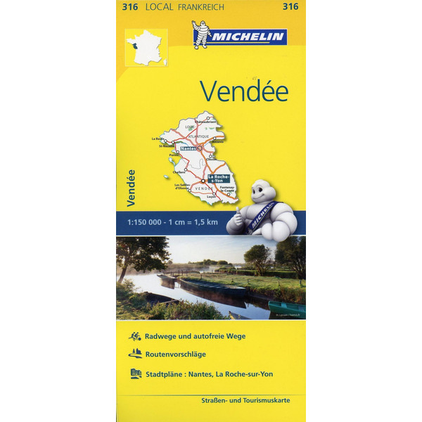  Michelin Localkarte Vendee 1 : 150 000 - Straßenkarte