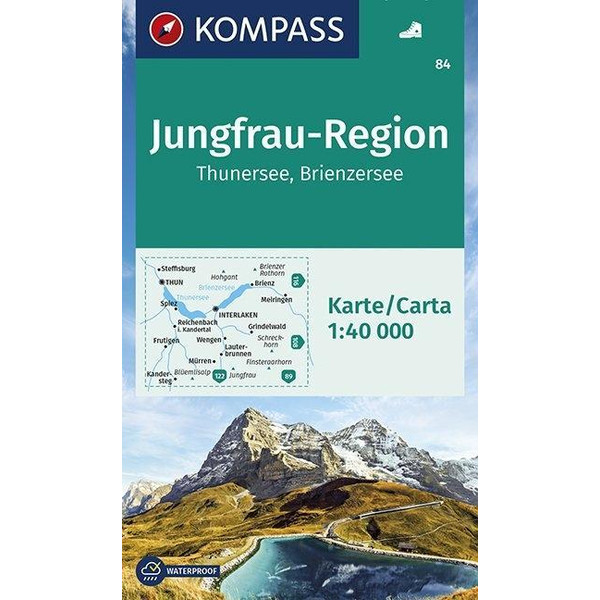 Jungfrau-Region - Thunersee - Brienzersee 1 : 40 000 Wanderkarte NOPUBLISHER