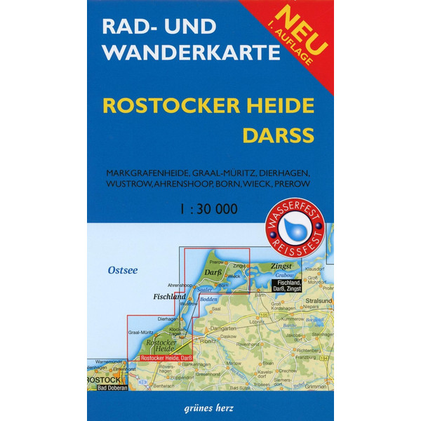 Rostocker Heide, Darß 1 : 30 000 Rad- und Wanderkarte Fahrradkarte NOPUBLISHER