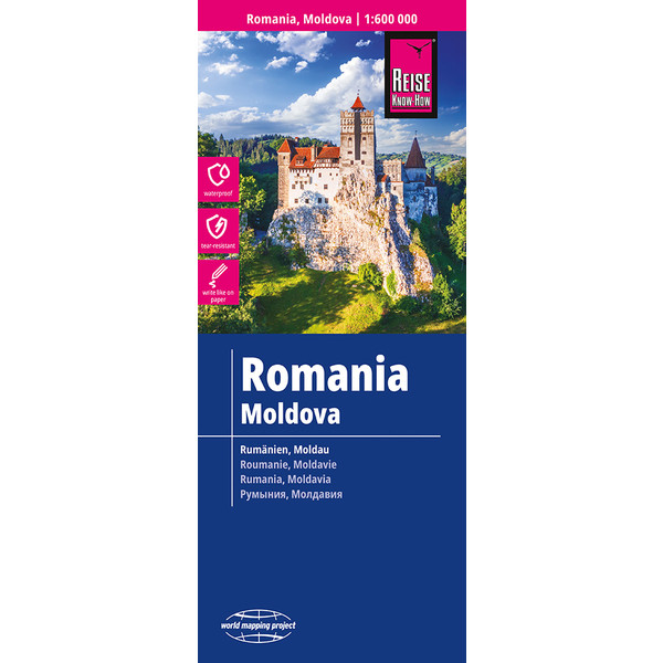 Reise Know-How Landkarte Rumänien, Moldau 1 : 600.000 Straßenkarte NOPUBLISHER