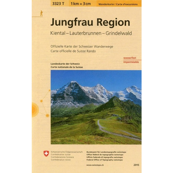 Swisstopo 1 : 33 333 Jungfrau Region Wanderkarte NOPUBLISHER