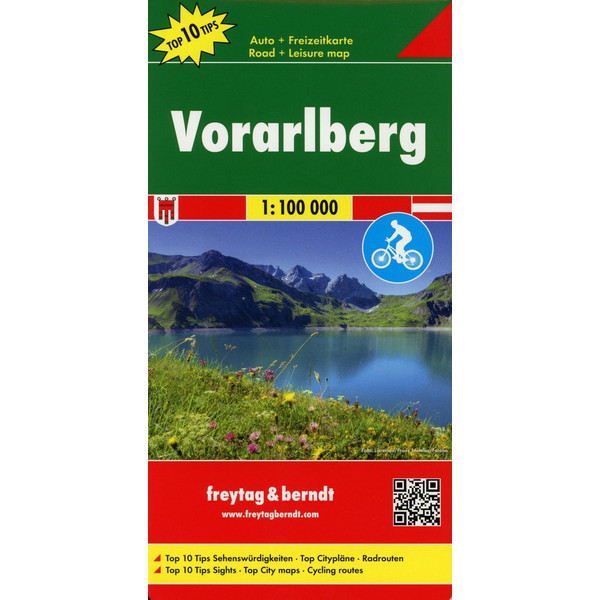 Vorarlberg, Top 10 Tips, Autokarte 1:100.000 Straßenkarte NOPUBLISHER