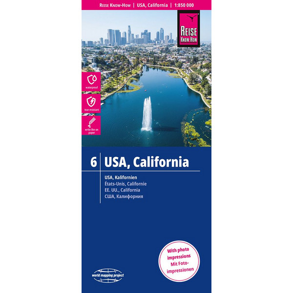 Reise Know-How Landkarte USA 6, Kalifornien 1:850.000 Straßenkarte NOPUBLISHER