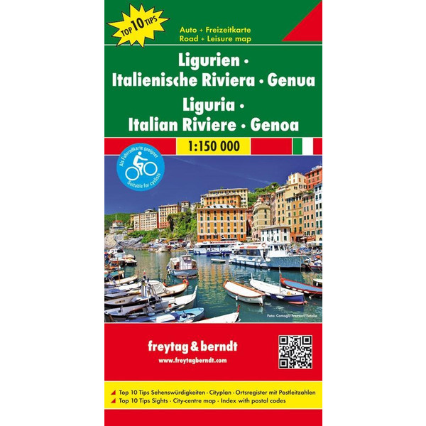  Ligurien - Italienische Riviera - Genua 1 : 150 000 - Straßenkarte