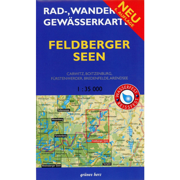 Feldberger Seen 1 : 35 000 Rad-, Wander- und Gewässerkarte Fahrradkarte NOPUBLISHER