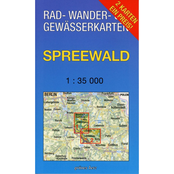 Spreewald 1 : 35 000 Rad-, Wander- und Gewässerkarten-Set Fahrradkarte NOPUBLISHER