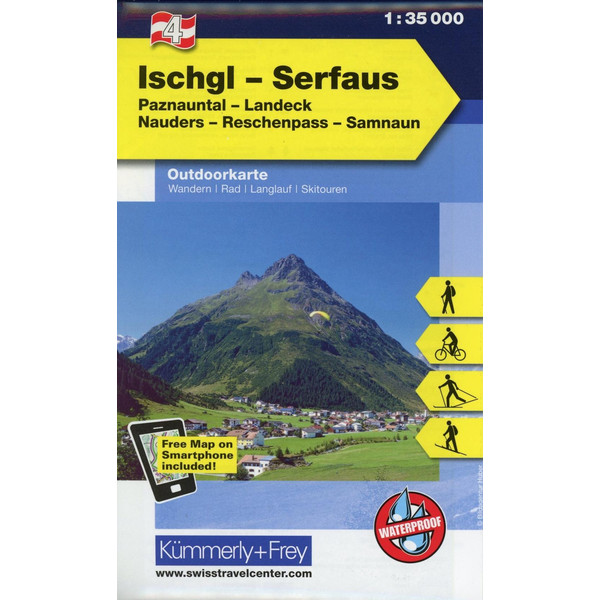 KuF Österreich Outdoorkarte 04 Ischgl - Serfaus 1 : 35 000 Wanderkarte NOPUBLISHER