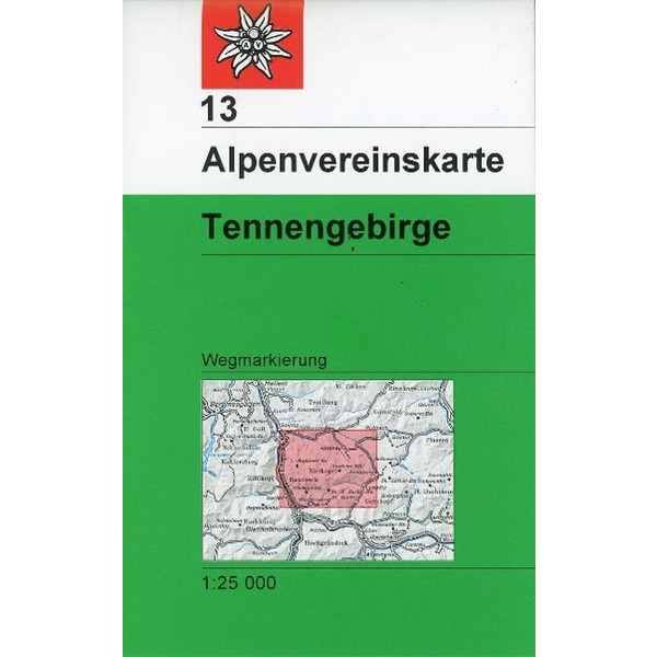 DAV Alpenvereinskarte 13 Tennengebirge 1 : 25 000 Wanderkarte NOPUBLISHER