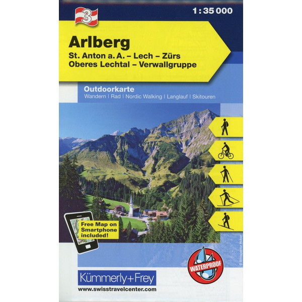KuF Österreich Outdoorkarte 03 Arlberg 1 : 35 000 Wanderkarte NOPUBLISHER