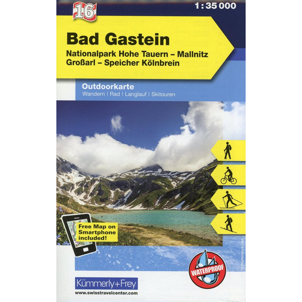 KuF Österreich Outdoorkarte 16 Bad Gastein 1 : 35 000 Wanderkarte NOPUBLISHER