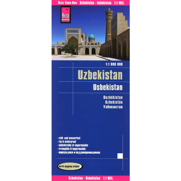Reise Know-How Landkarte Usbekistan 1 : 1.000.000 Straßenkarte NOPUBLISHER