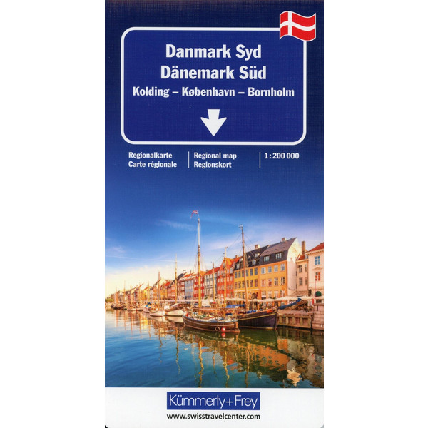 Dänemark Süd Regionalkarte 1 : 200 000 Straßenkarte NOPUBLISHER