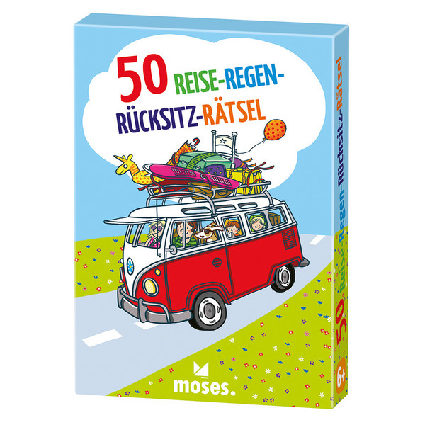 Moses Verlag 50 REISE-REGEN-RÜCKSITZ-RÄTSEL Reisespiel NOPUBLISHER