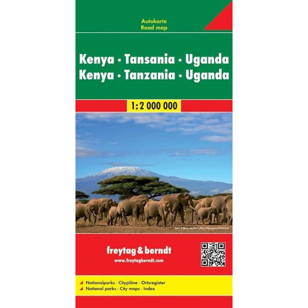 Kenya - Tansania - Uganda Straßenkarte NOPUBLISHER