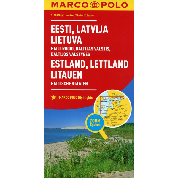 MARCO POLO Länderkarte Estland, Lettland, Litauen, Baltische Staaten 1: 800 000 Straßenkarte NOPUBLISHER