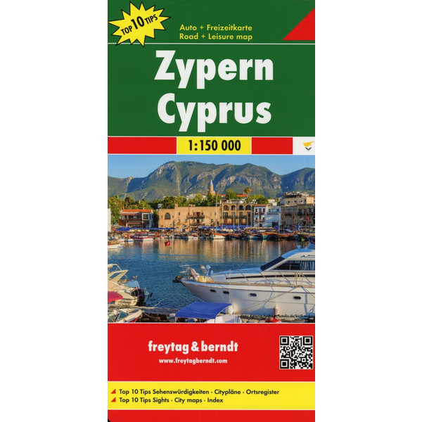 Zypern, Top 10 Tips, Autokarte 1:150.0000 Straßenkarte NOPUBLISHER