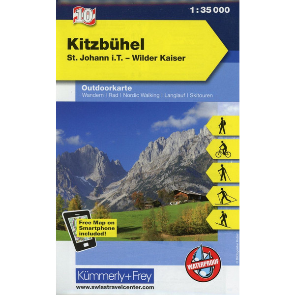 KuF Österreich Outdoorkarte 10 Kitzbühel 1 : 35 000 Wanderkarte NOPUBLISHER