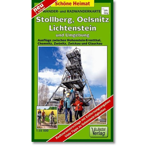 Stollberg, Oelsnitz, Lichtenstein und Umgebung 1 : 35000 Wanderkarte BARTHEL DR.