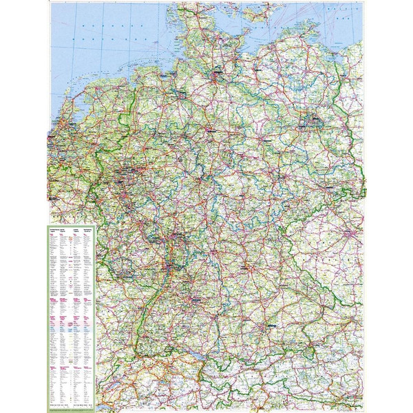  Die große Deutschlandkarte 1 : 800.000 - Poster-Karte - Poster