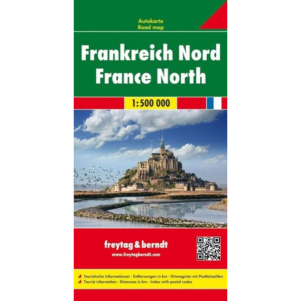  Frankreich Nord / France Nord 1 : 500 000. Autokarte - Straßenkarte