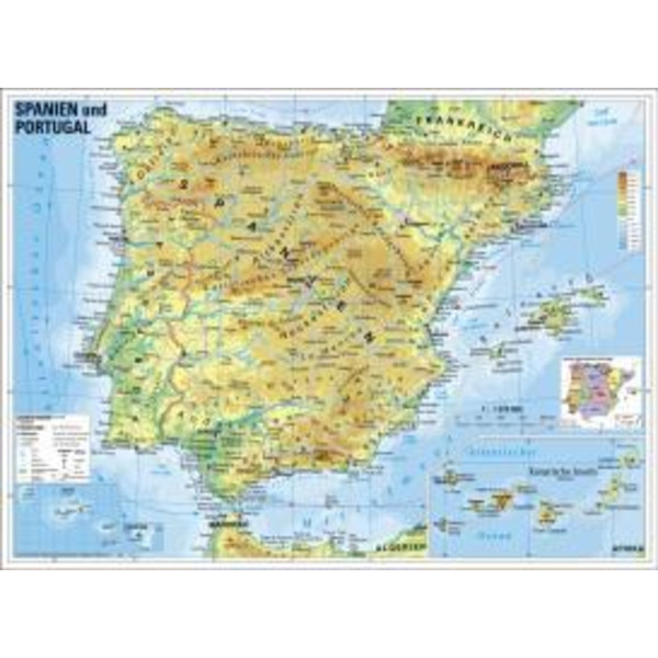 Spanien und Portugal physisch Karte STIEFEL EUROCART GMBH