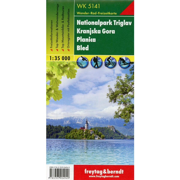 Nationalpark Triglav, Kranjska Gora, Planica, Bled 1 : 35 000 Straßenkarte FREYTAG + BERNDT