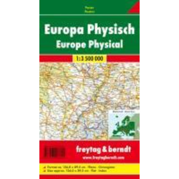 FuB Europa physisch 1 : 3 500 000 Planokarte Straßenkarte FREYTAG &  BERNDT