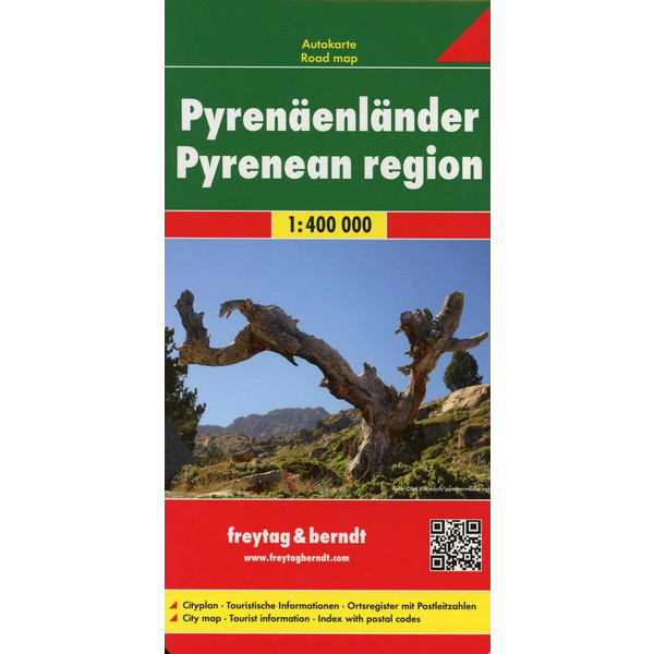 Pyrenäenländer 1 : 400 000. Autokarte Straßenkarte FREYTAG + BERNDT